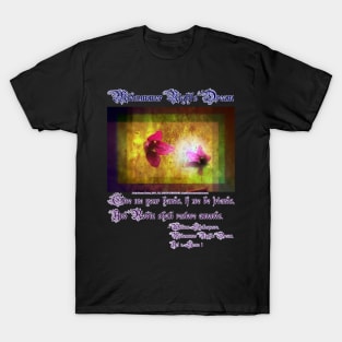 marriage of Titania; Salmon berry floral duet T-Shirt